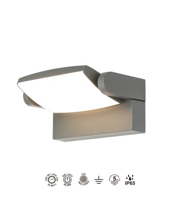 HOOD * APLIQUE LED 12W 3000K GRIS OSCURO